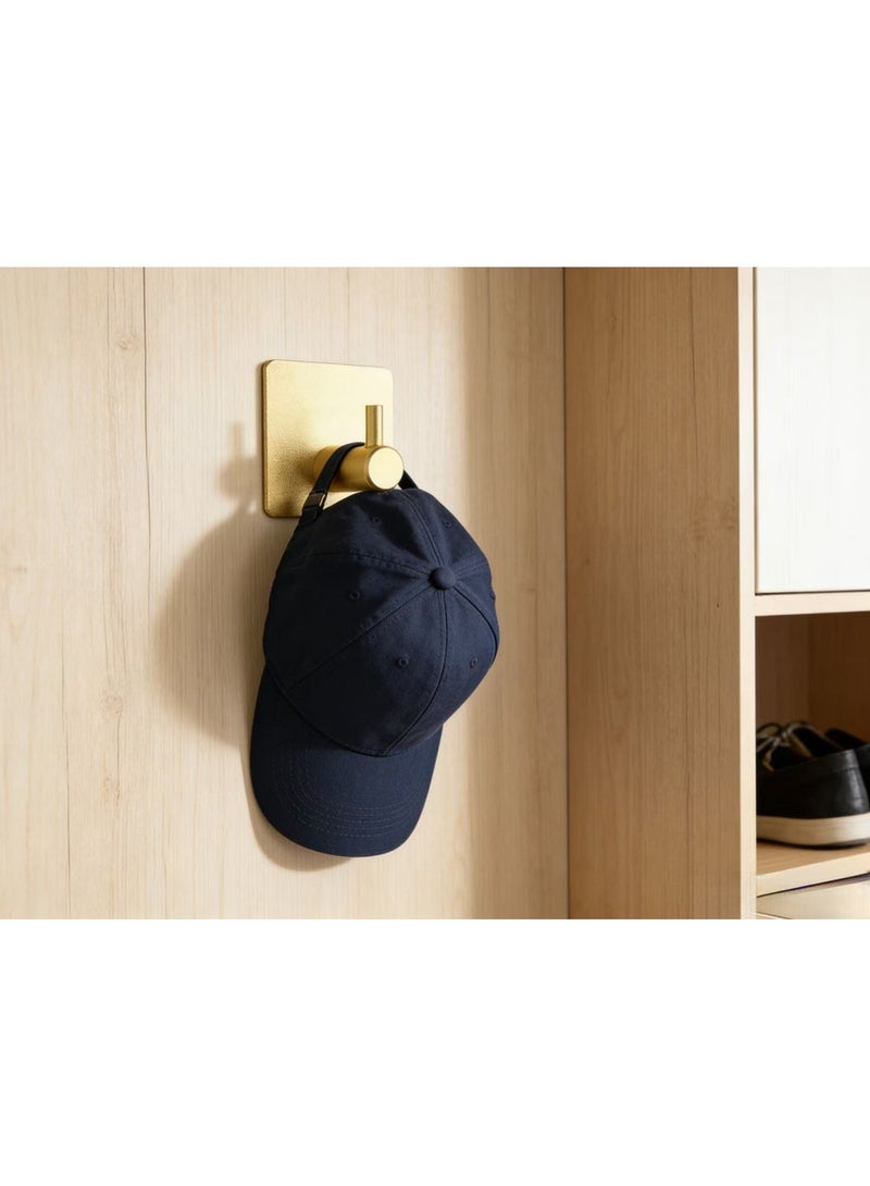 2 Pack Self Adhesive Wall Hooks Heavy Duty | 304 Stainless Steel | No Nails Traceless Hooks for Bathroom & Kitchen - Image 4